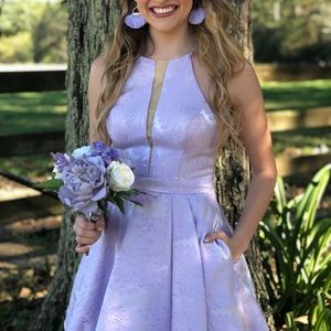 Sherri Hill Lilac Homecoming Dress